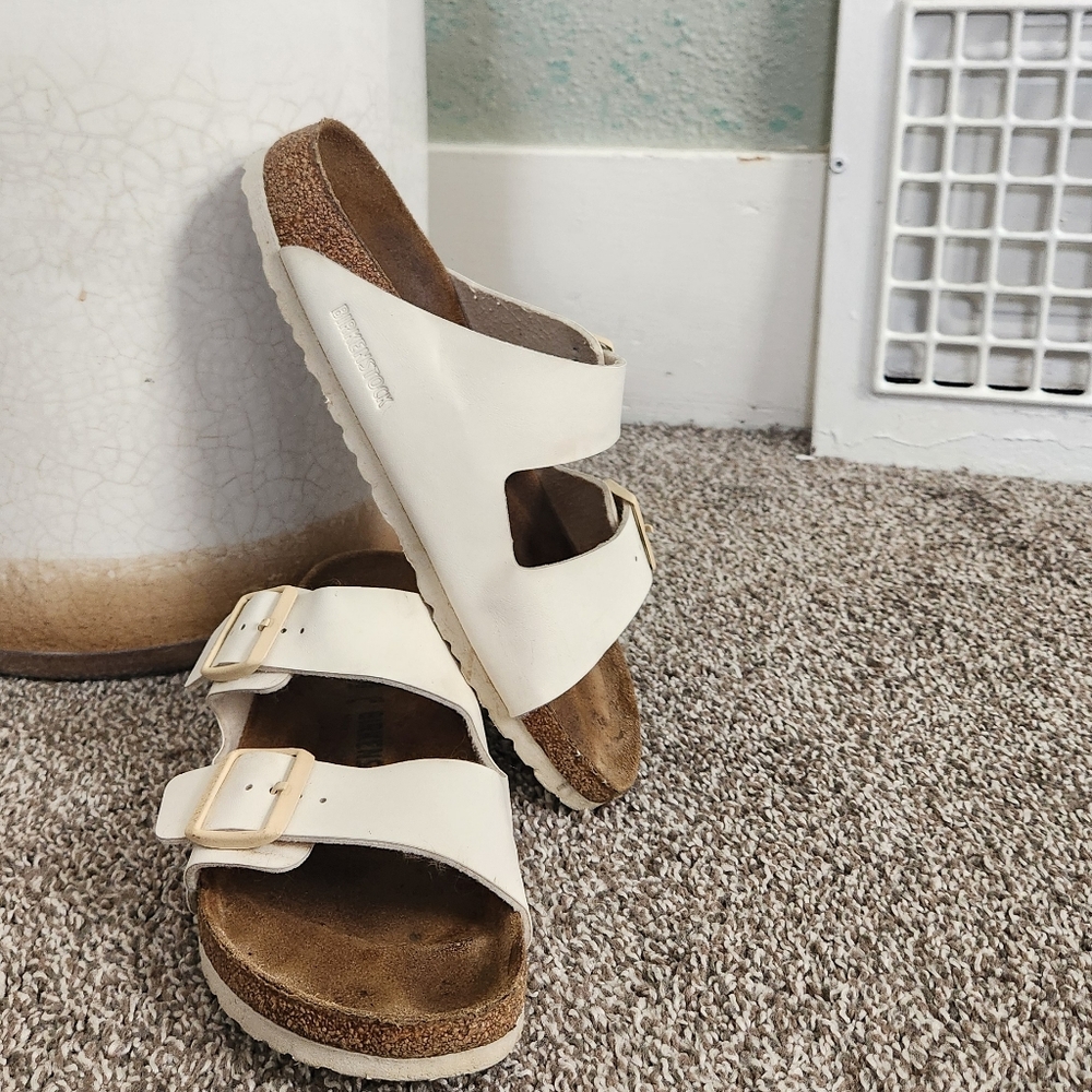 White Birkenstock Sandals